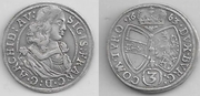 AUSTRIA: Tirol: Sigismund Franz (1662-65) 1663 3 Kreuzer; Enz 11.  **SOLD OUT**