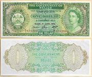 Belize 1975 1 Dollar, Pick 33b, B101b