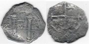 BOLIVIA: Carlos II (1665-1700) 1680-V 4 Reales, CT-412, CC-6976;  Ex-Consolacion Wreck.  **SOLD OUT**