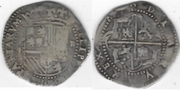 BOLIVIA: Felipe II (1556-1598) 2 Reales (6.49g), First Period (1575-1579); Ensayador B.  **SOLD OUT**