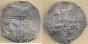 BOLIVIA: Felipe III (1598-1621) (1613-16) 8 Reales,  Ensayador Q; Cal 124.  **SOLD OUT**