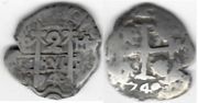 BOLIVIA: Felipe V (1700-46) 1740-M 2 Reales, CT-1187; Double dated.  **SOLD OUT**
