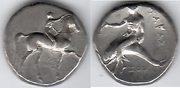 CALABRIA: Tarentum (302-281 BCE) Ar Stater, Vlasto 671. 