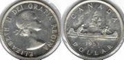 CANADA 1953 Dollar, no strap, KM-54