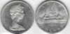 Canada 1965 Dollar, medium beads, pointed 5, KM-64.1