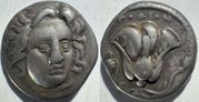 CARIA: Rhodos (316-305 BCE) Ar Didrachm,  Ashton 108v.  