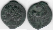 CARTHAGE: Second Punic War (215-201 BCE) Ae Sheqel; SG-6514.  **SOLD OUT**