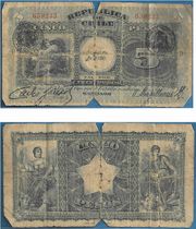 Chile 1920 5 Pesos, Pick 60