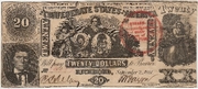 Confederate States of America 1861 20 Dollars, T20, CR-141.  **SOLD OUT**