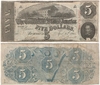CONFEDERATE STATES OF AMERICA 1863 5 Dollars, stamp September 1863; CR-458/6.  **SOLD OUT**