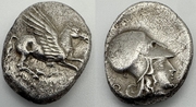 CORINTHIA: Corinth (405-345 BCE) Ar Stater; HGC-4, 1834. 
