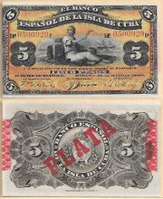 Cuba 1896 5 Pesos, Pick 48b, B306b