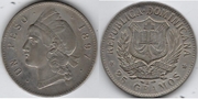 DOMINICAN REPUBLIC 1897 Peso, KM-16. 