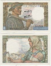 France 1944 (Jan 13) 10 Francs, Pick 99e