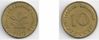 German Federal Republic 1949-J 10 Pfennig, small J, KM-103 German Federal Republic 1949-J 10 Pfennig, small J, KM-103