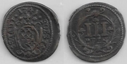 GERMAN STATES: SOEST 1741 3 Pfennig; KM-68.  **SOLD OUT**