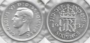 Great Britain: George VI 1937 Sixpence, KM-852