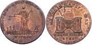 GREAT BRITAIN: Middlesex 1795 Halfpenny, Schooling & Son Scale Makers; D&H Middlesex 474
