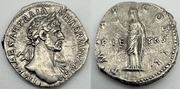 HADRIAN (117-138) Ar Denarius; RSC-1027.  