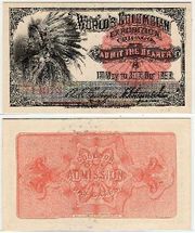Illinois: Chicago: World's Columbian Exposition 1893 Admission Ticket, Indian Chief.  **SOLD OUT**