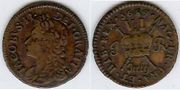 IRELAND: James II July 1689 Gunmoney Sixpence. 