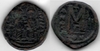 JUSTIN II & SOPHIA (565-578 CE) Ae Follis year 2 (566/7), Constantinople Mint; SB-360