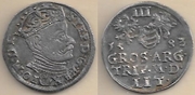 LITHUANIA: Stefan Bathory (1576-86) 1583 3 Groschen, Vilnius Mint; Gum 758.  **SOLD OUT**