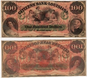 Louisiana: Citizens' Bank of Louisiana 18xx 100 Dollars, LA-15 G48a.  **SOLD OUT**