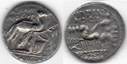 M. Aemilius Scaurus & Pub. Plautius Hypsaeus c.58 BCE Ar  Denarius, RSC-Aemilia 8ff.  **SOLD OUT**