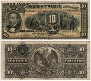 Mexico: Banco de Londres y Mexico 1913 10 Pesos, Pick S234e.  **SOLD OUT**