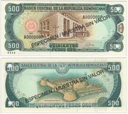 Dominican Republic 1997 500 Pesos Oro, SPECIMEN Note, Pick 157s2, B672cs