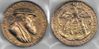 SPAIN: Carlos I / Carlos V of Germany (1520-1558) 1542 Cast Gilt Lead Dual Marriage Medal; Bernhart 84. *pending*