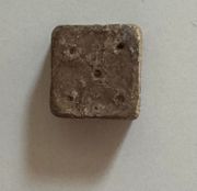 ANCIENT ROME: Northern Spain (late 1st Century CE) Large game die (lead, 64.74g). *pending*