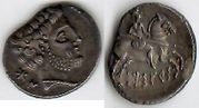 HISPANIA: Vascones Ar Denarius of 226-214 BCE. *pending*