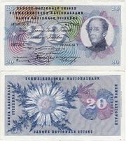 Switzerland 1961 20 Franken, Pick 46i, B332i