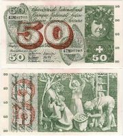 Switzerland 1973 50 Franken, Pick 48m, B333p