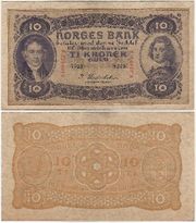 Norway 1923 10 Kroner, Pick 8b