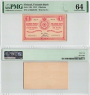FINLAND 1915 (9 Sept) 1 Markka Kullassa, Pick 16b, B349a