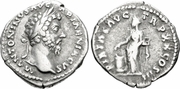MARCUS AURELIUS (161-180 CE) Ar Denarius of 166 CE;  RIC III 148. *pending*