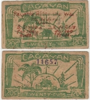 PHILIPPINES: Cagayan ND (1942) 20 Centavos, Pick S182