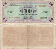 Italy: Allied Military Currency 1943-A 100 Lire, Pick M21b, B612b