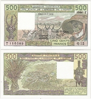 West African States: Togo 1984 500 Francs, Pick 806Tg, B111Tf