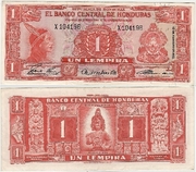 Honduras 1961 1 Lempira, Pick 54Aa, B306a