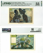 FRENCH WEST AFRICA: Togo ND (1956) 50 Francs, Pick 45, B302a. *pending*