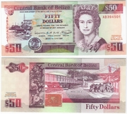 Belize 1991 50 Dollars, Pick 56b, B314b