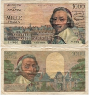France Dec 1956 1000 Francs, Pick 134a