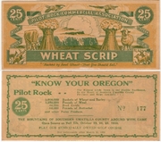 OR: Pilot Rock Commercial Association 1933 25 Cent Wheat Scrip.  *pending*