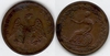 LOWER CANADA 1814 Halfpenny, Spread eagle token, large shield; LC-54C1