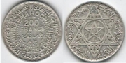 Morocco AH1372 (1953) 200 Francs, Y-53