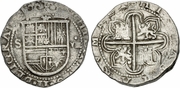 SPAIN: Felipe II, el Prudente (1556-98) Ar 8 Reales, Sevilla Mint issue before 1588; Calic� 720. *pending*